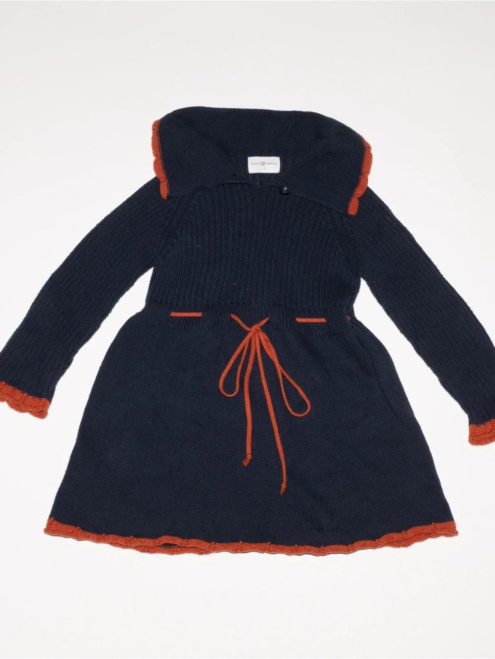 Violeta E Federico Knit Dress w/ collar